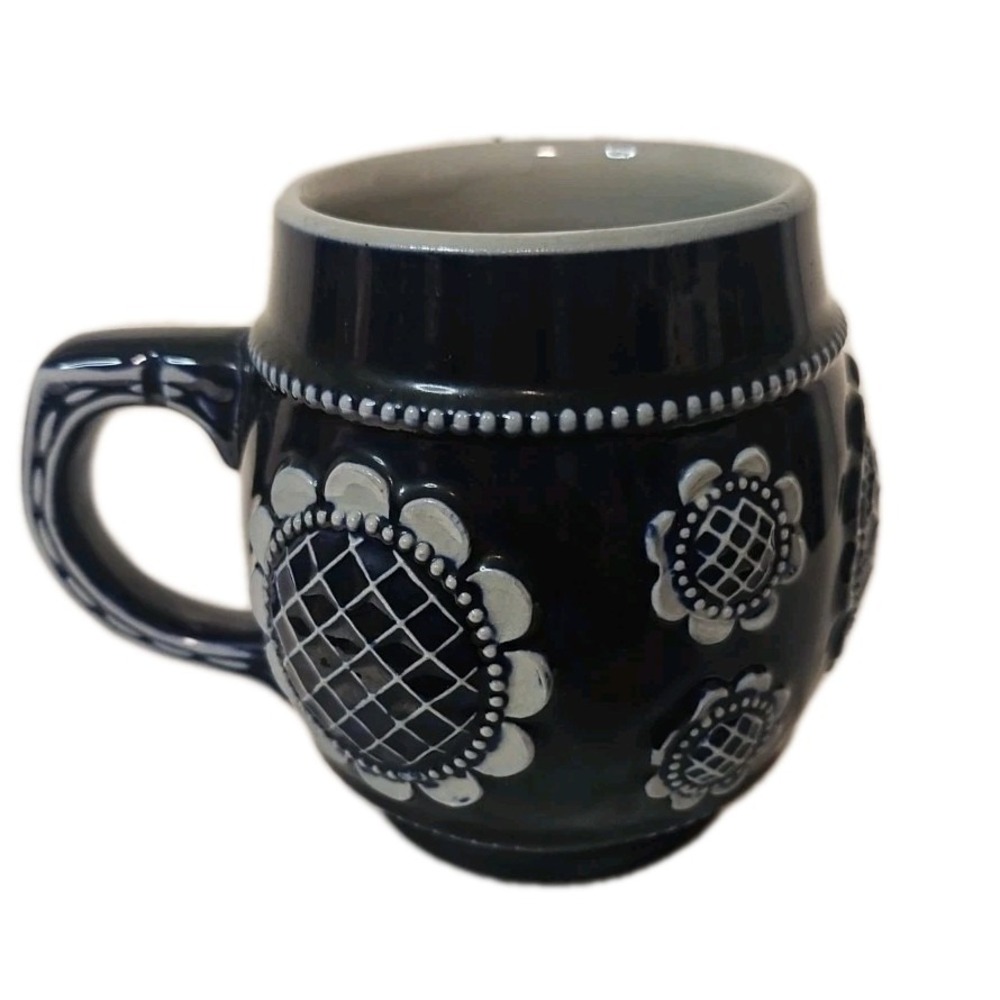 Wick Werke Germany Cobalt Blue Stoneware Stein‎ Mug 16 0z. Pretty Color